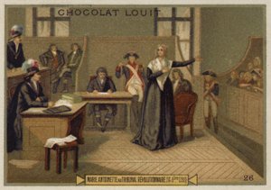 Marie Antoinette inför revolutionsdomstolen, franska revolutionen, 14 oktober 1793 av French School