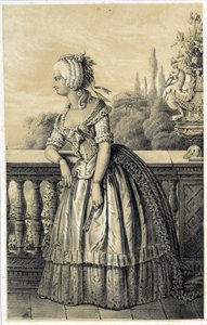 Marie Therese de Savoie Carignan (1749-1792), prinsessa av Lamballe - i "Historical Gallery of the French Revolution" "av Albert Maurin, ed. Paris 1843 av French School