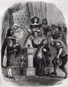 Marie de Medicis (1573-1642), drottning av Frankrike och regent av kungariket för sin son, sover i sängen - Marie de 