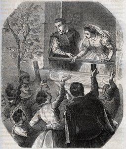 Giftermål mellan Martin Guerre (cirka 1524) och Bertrande de Rols i Artigat (Ariege) den 15 maj 1539. Gravyr från 1871 i "Histoire Des Cocuses Celebres"" av Henry de Kock (1819-1892). av French School