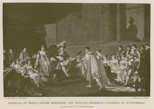 Giftermål mellan Prins Jerome Bonaparte och prinsessan Frederica Catherine av Würtemberg av French School