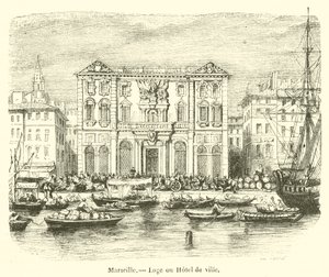 Marseille, stadshuset (gravyr) av French School