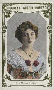 Marthe Regnier (färgad bild) av French School