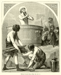 Sankt Johannes martyrskap (gravyr) av French School