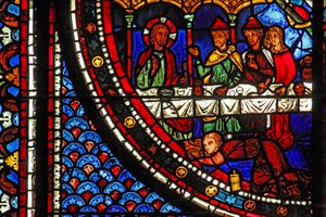 Maria Magdalenas fönster: Maria i Simons hus (w46) av French School