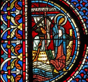 Maria Magdalenas fönster: Maria landar i Provence (w46) av French School