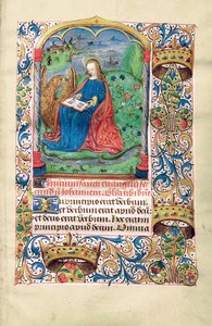 Mary Magdelene in the Wilderness, illustration från "Time Book, Use of Langres", c.1500 av French School