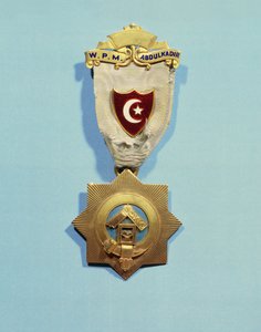 Masonic Insignia of Abd el-Kader (emalj, metall och siden) av French School
