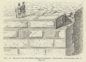 Murverk från Takht-i-Madere-i-Soleiman av French School