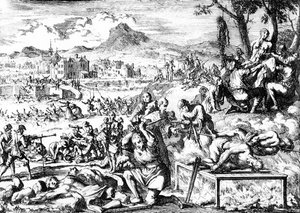 Massaker på Irland 1644, c.1685 av French School