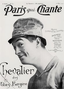 Maurice Chevalier, ur "Paris qui Chante", 30 mars 1910 (litografi) av French School