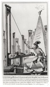 Maximilien de Robespierre (1758-94) Avrättning av bödeln av French School