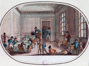 Maximilien de Robespierre skadad i förkammaren till Comite de Salut Public av French School