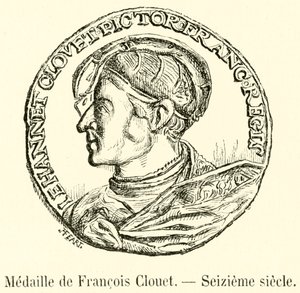 Medalj av Francois Clouet, sextonde århundradet (gravyr) av French School