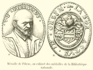 Pibrac-medalj, i Nationalbibliotekets medaljskåp (gravyr) av French School