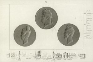 Medaljong av Louis Philippe I av Frankrike av French School