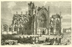 Melrose Abbey (gravyr) av French School