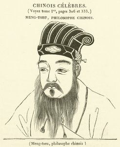 Meng-tzu, kinesisk filosof (gravyr) av French School