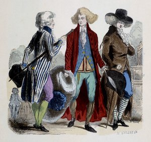 Herrmodet i Paris 1787. av French School