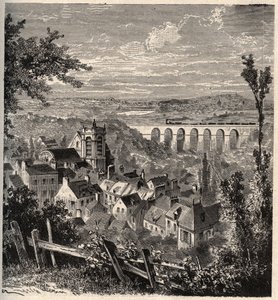 Meudon - departementet Hauts-de-Seine - gravyr i "" PATRIE"" - BESKRIVNING PECTURESSE DE LA FRANCE EN 6 VOLURES AV LUCIEN HUARD - slutet av 1800-talet av French School