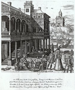 Michel de Nostradame (1503-66) na feutagai i le taunuuga o le fanau e toafitu a Catherine de Medici (1519-89) ma Henri II (1519-59) 1548 swed av French School