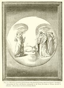 Miniatyr, målad av Giulio Clovio, från 1500-talet, hämtad från Dantes Paradise, av French School