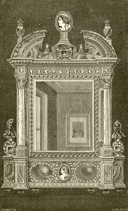 Spegel av Mary de Medici av French School