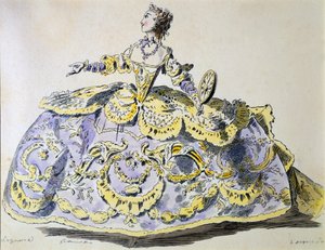 Miss Laguerre as Fortune, faksimil av A. Guillaumot fils (handkolorerad gravyr) av French School
