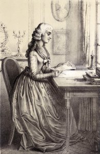 Mme Roland (1754 - 1793) - i "Historical Gallery of the French Revolution" av Alber Maurin av French School