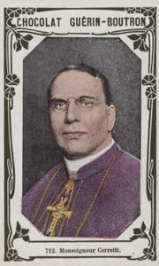 Monseigneur Cerretti (färgat foto) av French School