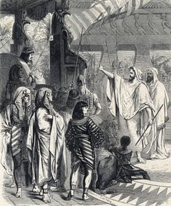Moses och Aron besöker farao (Moses och Aron besöker farao) Gravyr från 