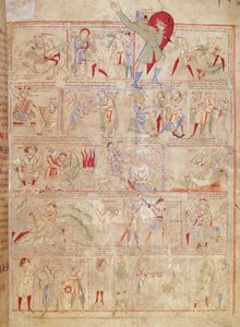 Ms.1215 t.3 fol. 13r Scener ur Davids liv, ur Etienne Hardings bibel