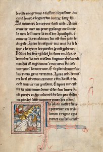 Ms65 f3r, Commentary on the Apocalypse of St John, sent 1200-tal (penna & bläck och tempera på veläng) av French School