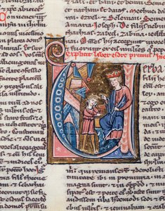 Ms 1185 Profeten Nehemiah, miniatyr från en latinsk bibel