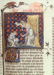 Fru 1729 Gregory, från Legenden om de gyllene helgonen av Jacques de Voragine, c.1370 av French School