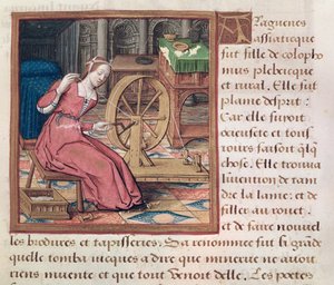 Ms 17 Arachne, från Lives of Famous Women, c.1505 av French School