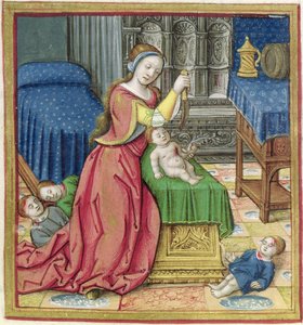 Ms 17 Athaliah (d.837 f.Kr.) från Lives of Famous Women, ca 1505 av French School