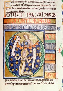 Ms 1 fol.235 Predikarens bok, från Souvignybibeln av French School