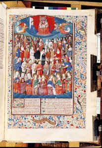 Ms 246 f.406r Paradise, från De Civitate Dei av St. Augustine of Hippo (354-430) av French School