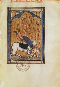 Ms 2689 fol.8r The Conversion of St. Paul, från Psalter of the Abbey of St. Elizabeth de Genlis av French School