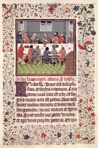 Ms 370 fol.184 Nattvarden av French School