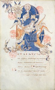 Ms 384 Christ in Glory, sida från Antiphonary of Saint-Denis av French School