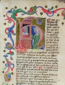 Ms 3859 Miniatyr av filosofen Boethius (ca 480-524) i fängelse av French School