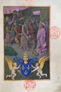 Ms 473 Judas kysser Kristus, miniatyr från D