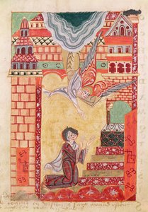 Ms 501 Vision of St. Aldegonde of Maubeuge, från The Life and Miracles of St. Amand av French School