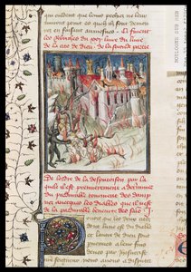 Ms 55 t.2 fol.290v Hell, från De Civitate Dei av St. Augustine of Hippo (354-430) översatt av Raoul de Presles, ca 1400-50 av French School