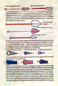 Ms 89 Ter fol.122v Kirurgiska instrument från en avhandling av Abul Qasim Kalaf ibn al-Abbas al Zahrawi (Albucasis) av French School