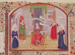 Ms 927 Fol.93v The Theory of Intellectual Virtues, from Ethics, Politics and Economics av Aristoteles (384-322 f.Kr.) av French School