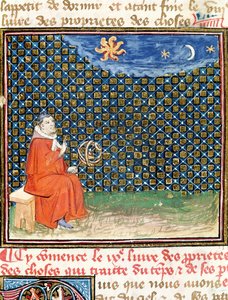 Ms 993 fol.114 Properties of the Sky, från Le Livre des Proprietes des Choses av Jean Cordichon av French School