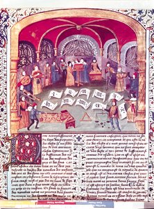 Ms Fr 22532 fol.336 Konsert från Des Proprietez des Choses av Barthelemy lAnglais av French School